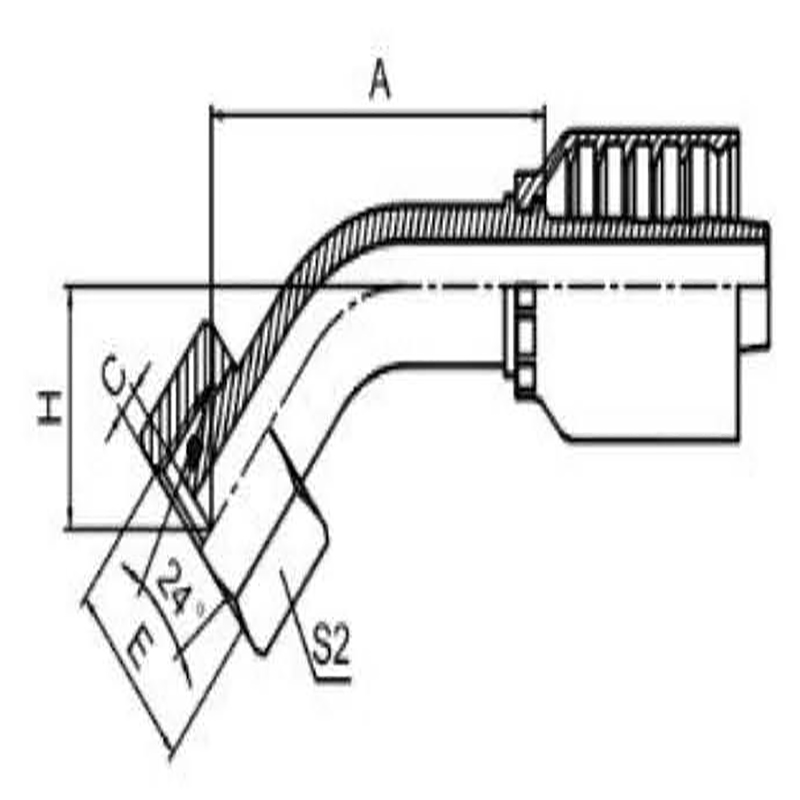 45° Metric Internal Thread 24° Internal Taper Heavy Series Integral
