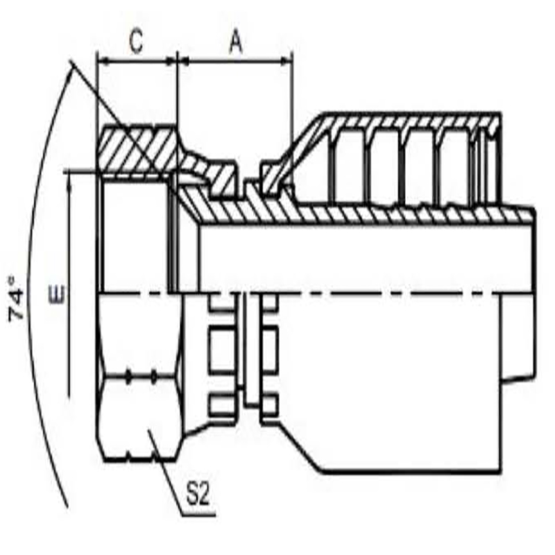 American JIC 74° Internal Taper Integral