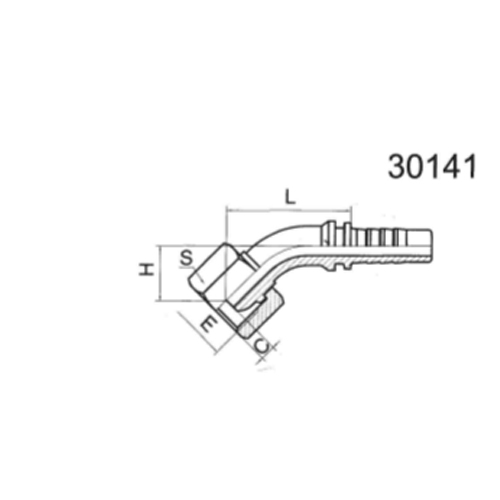 45°METRIC FEMALE MULTISEAL