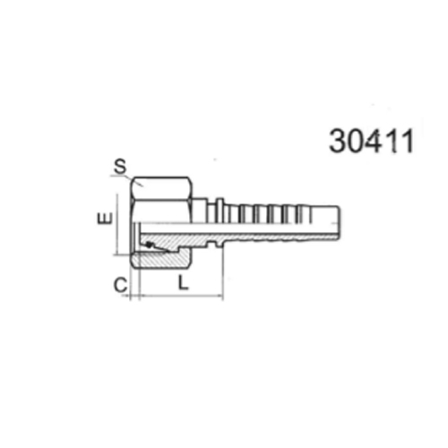 internal thread with 24° cone and O-ring light series