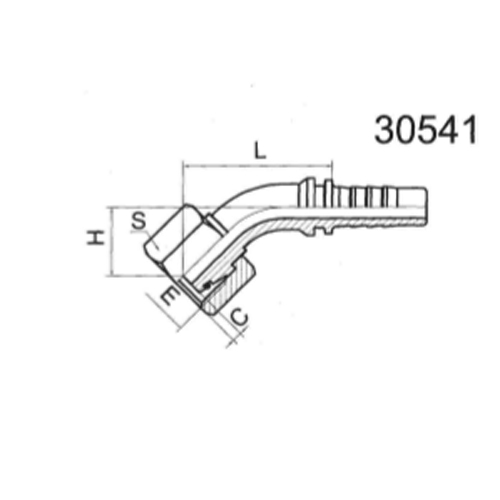 45° Metric Internal Thread 24° Tapered O-Ring Light Series