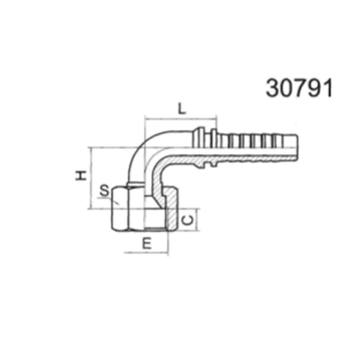 90° Metric Internal Thread 74° Internal Tapered Surface