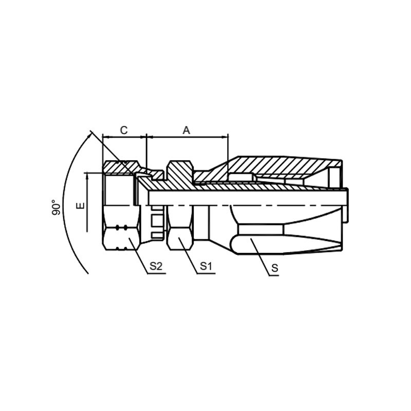 American Standard Internal Thread 90° Internal Cone Surface
