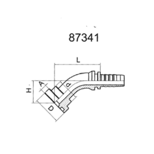 45° SAE flange, 3000 PSI