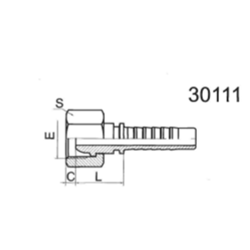 Metric internal thread spherical surface