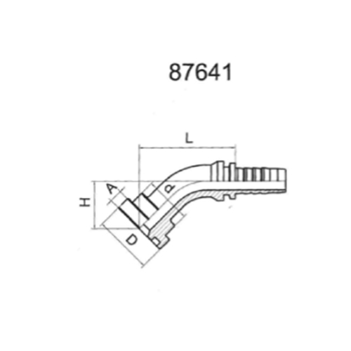 45° SAE hydraulic, 6000 PSI