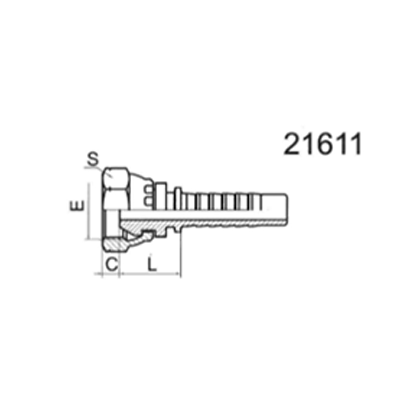 US-standard NPSM internal thread with a 60° external conical surface