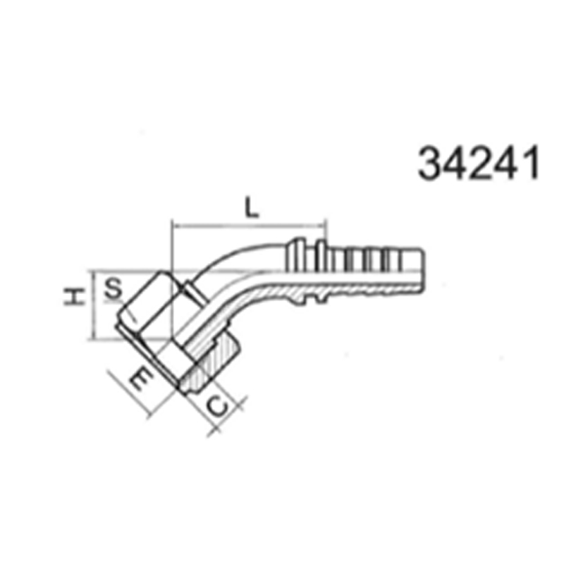 45° US-standard ORFS internal threaded flat surface