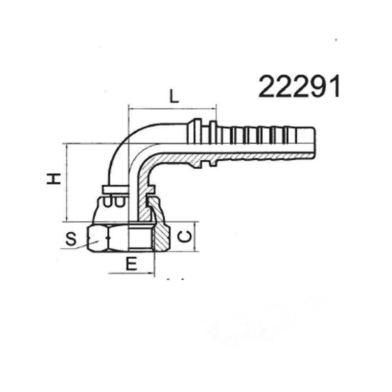 45° English internal thread flat surface