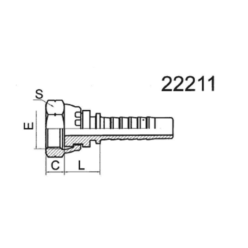 English internal thread flat surface