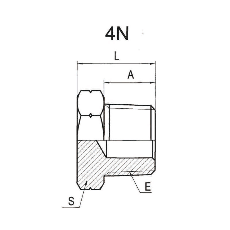 NPT external thread external hex plug