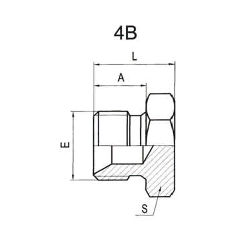 BSP external thread 60° internal taper external hex plug