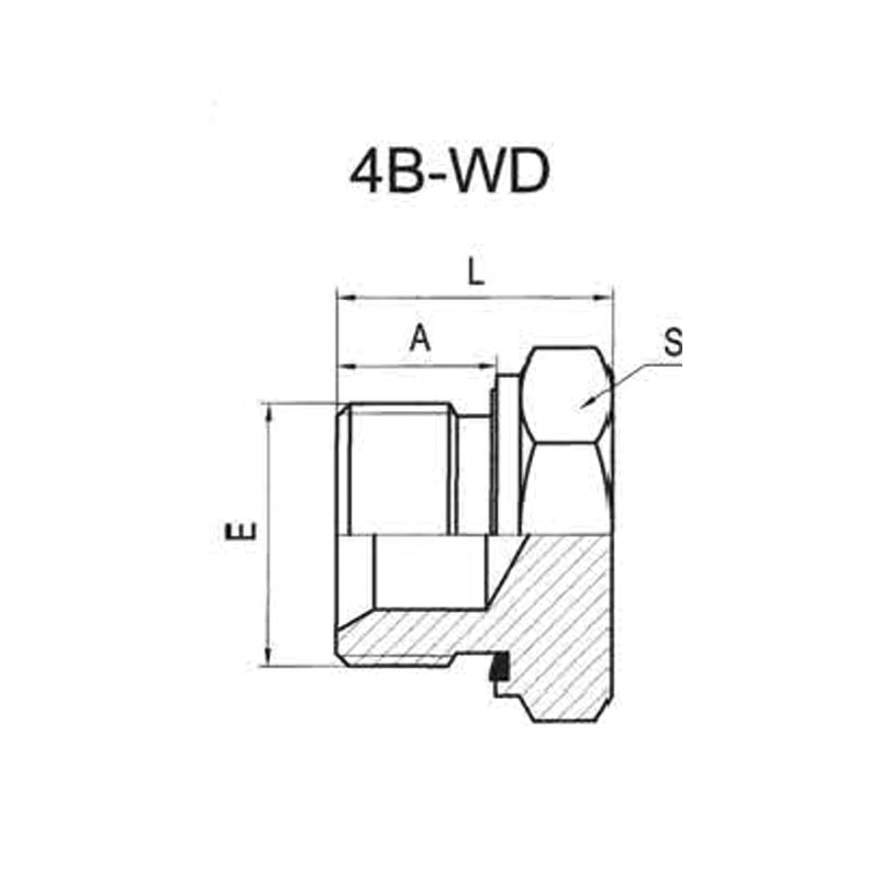BSP external thread gasket seal external hexagonal plug