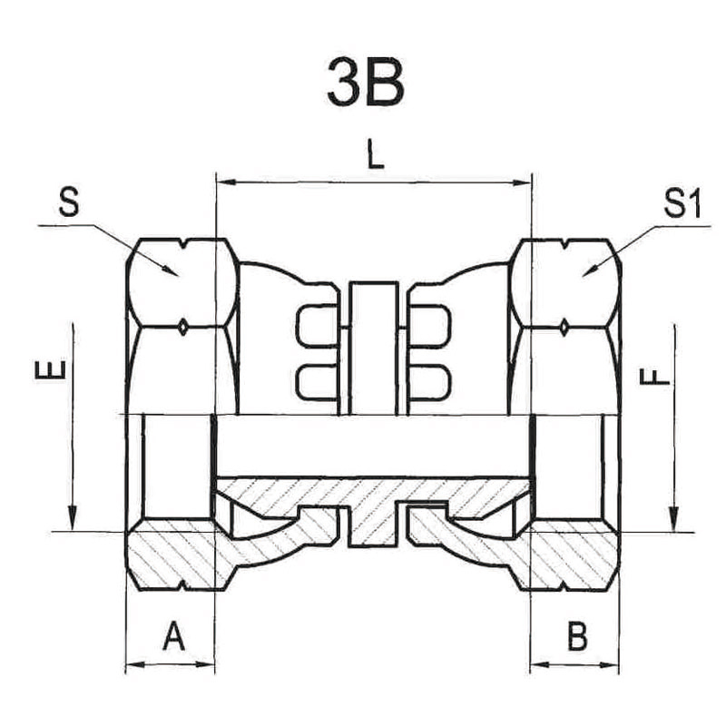 BSP internal thread with a 60° external cone