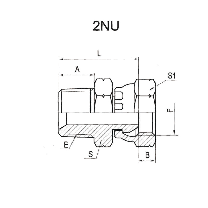 NPT external thread / NPSM internal thread with 60° external taper