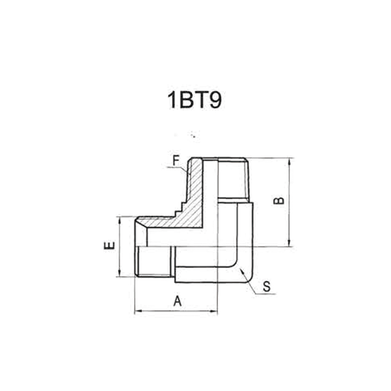 90° BSP external thread, 60° internal taper / BSPT external thread