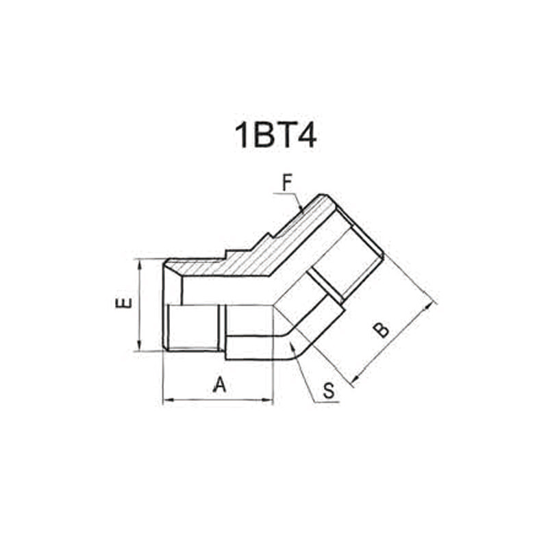 BSP external thread with 60° internal taper / BSPT external thread