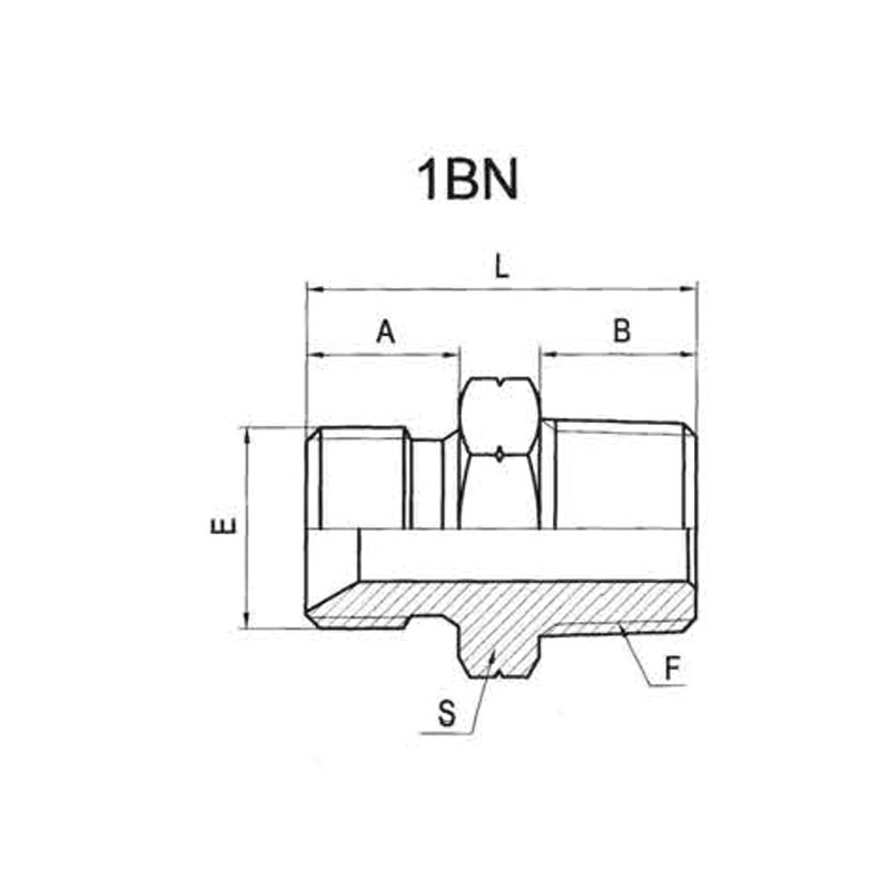 BSP external thread 60° internal taper / NPT external thread