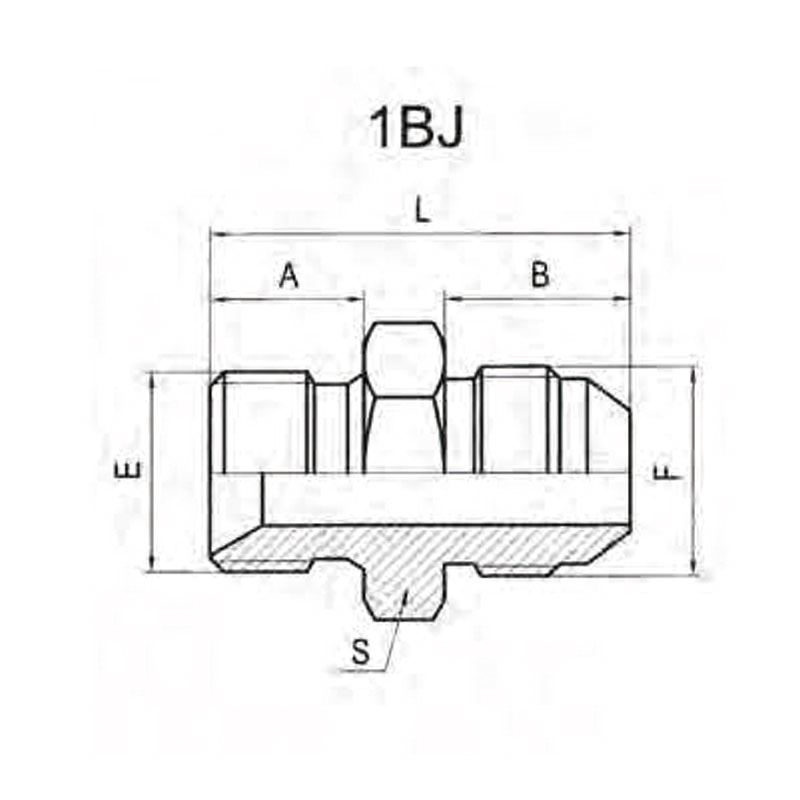 BSP external thread with 60° internal taper or hexagonal end face combination gasket seal / JIC external thread with 74° external taper