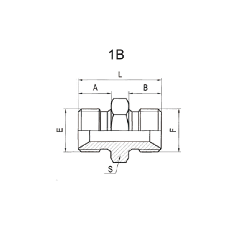 BSP external thread with 60° internal taper or flange combination gasket seal