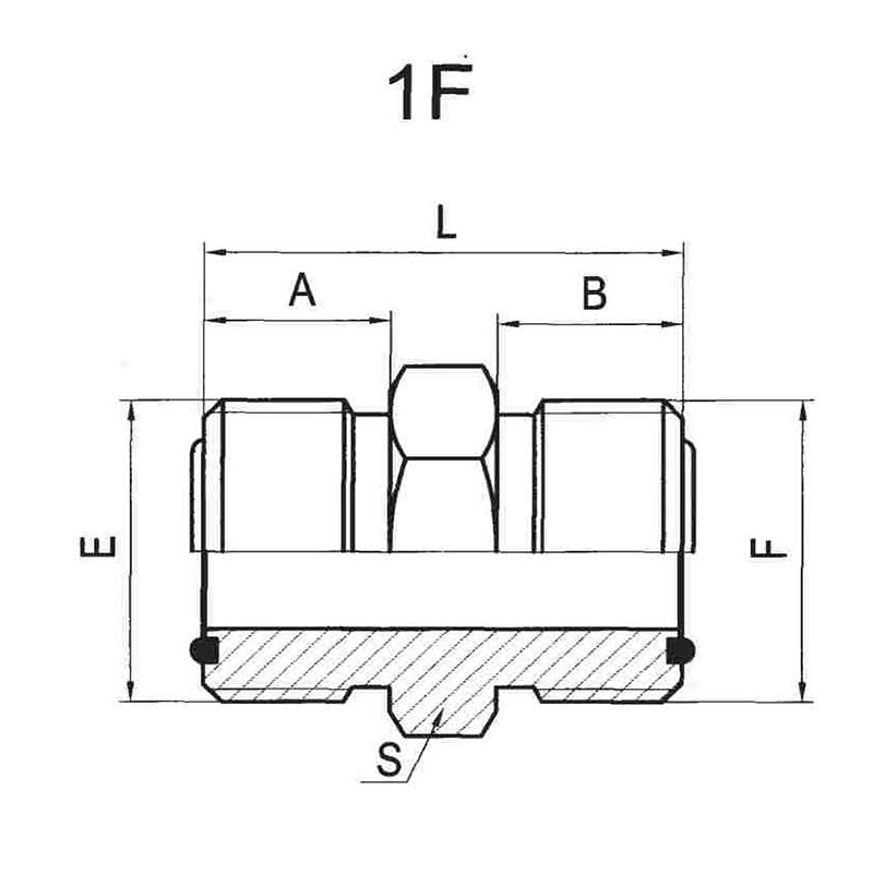 American-made ORFS external thread O-ring flat face seal