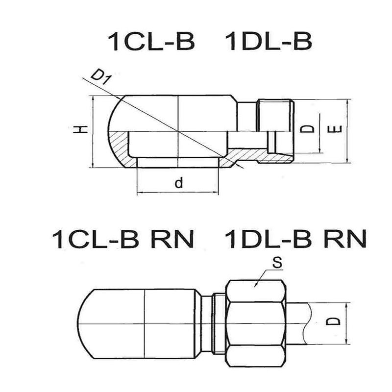 Metric external thread 24°/BSP snap-fit connector