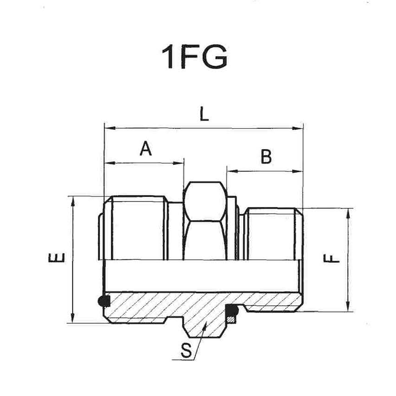 American-made ORFS external thread O-ring flat seal / BSP external thread O-ring
