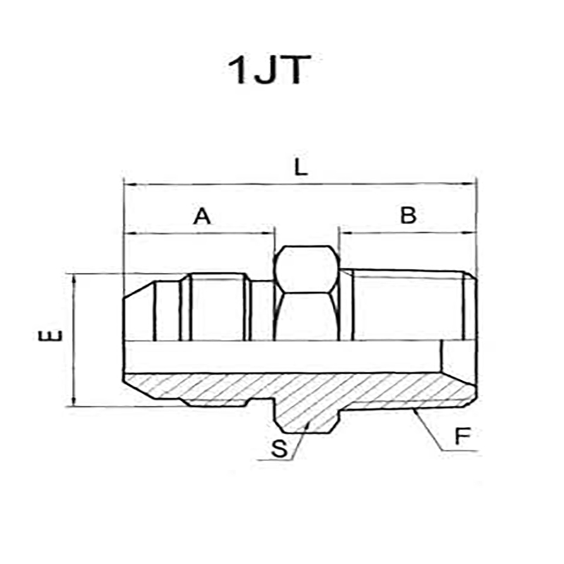JIC MALE 74°CONE/BSPT MALE