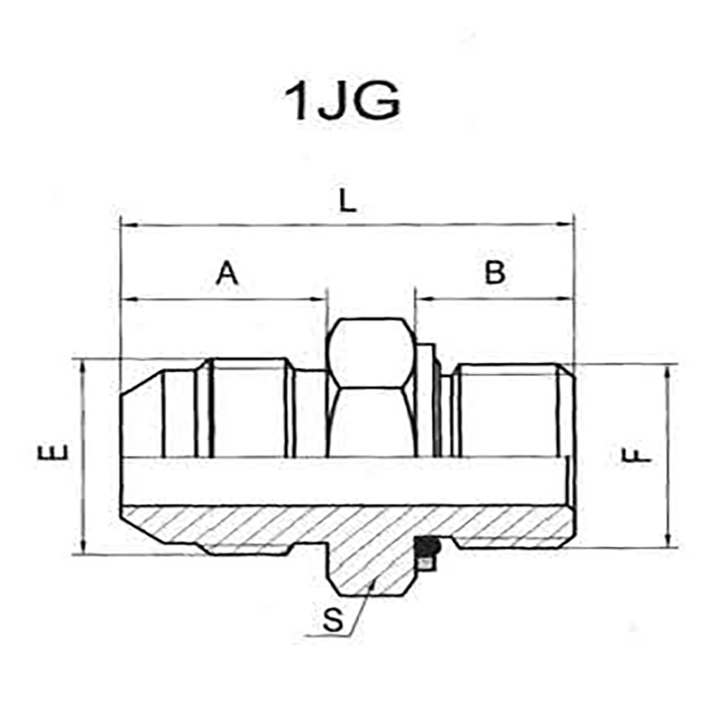 JIC MALE 74°CONE/BSP MALE O-RING