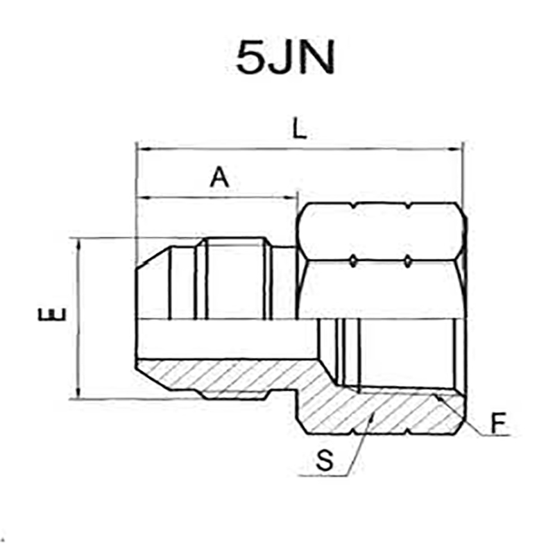 JIC MALE 74°CONE/NPT FEMALE