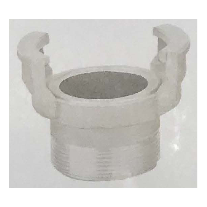 Industrial quick connect (aluminum/stainless steel) with external threads, no lock
